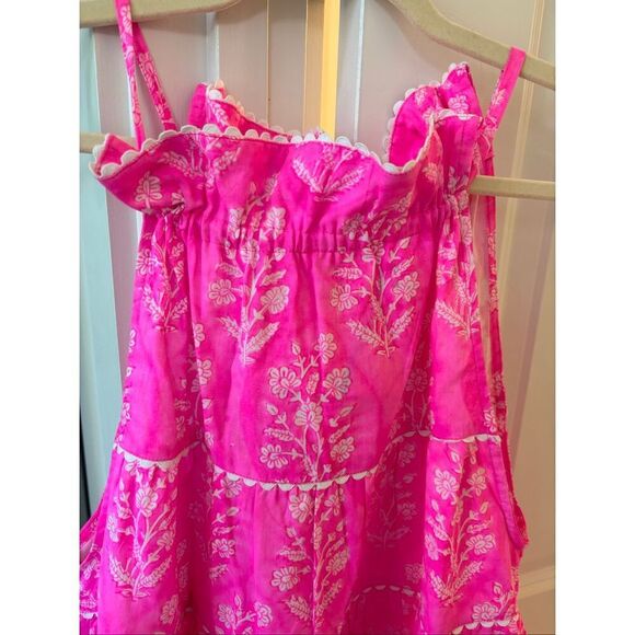 NWT Juliet Dunn tiered tie back dress, Sz 0, Us 2-6 $355 - Picture 4 of 8